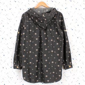 Full Size Button Up Star Pattern Cardigan Jacket in 5 Colors main image 1